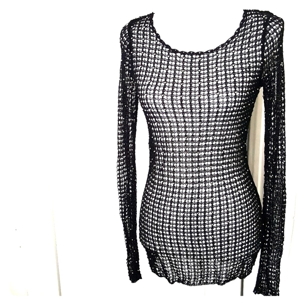 NWT ARMANI EXCHANGE SEE TROUGH TOP